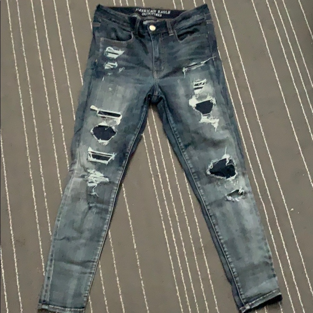 American Eagle High Rise Jeggings 8 Short